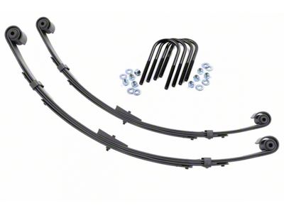 Rough Country Rear Leaf Springs with Military Wrap for 4-Inch Lift (87-95 Jeep Wrangler YJ)