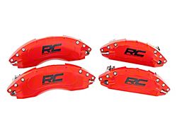 Rough Country Brake Caliper Covers; Red; Front and Rear (18-25 Jeep Wrangler JL Sport)