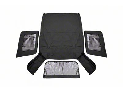 Rough Country Replacement Soft Top; Black Denim (07-09 Jeep Wrangler JK 2-Door)