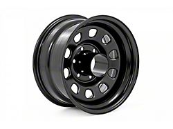 Rough Country Steel Gloss Black Wheel; 16x8; -6mm Offset (87-95 Jeep Wrangler YJ)