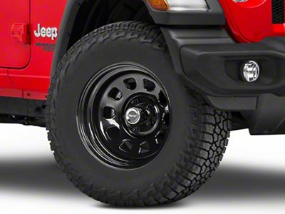 Rough Country Steel Gloss Black Wheel; 17x9; -12mm Offset (18-25 Jeep Wrangler JL)