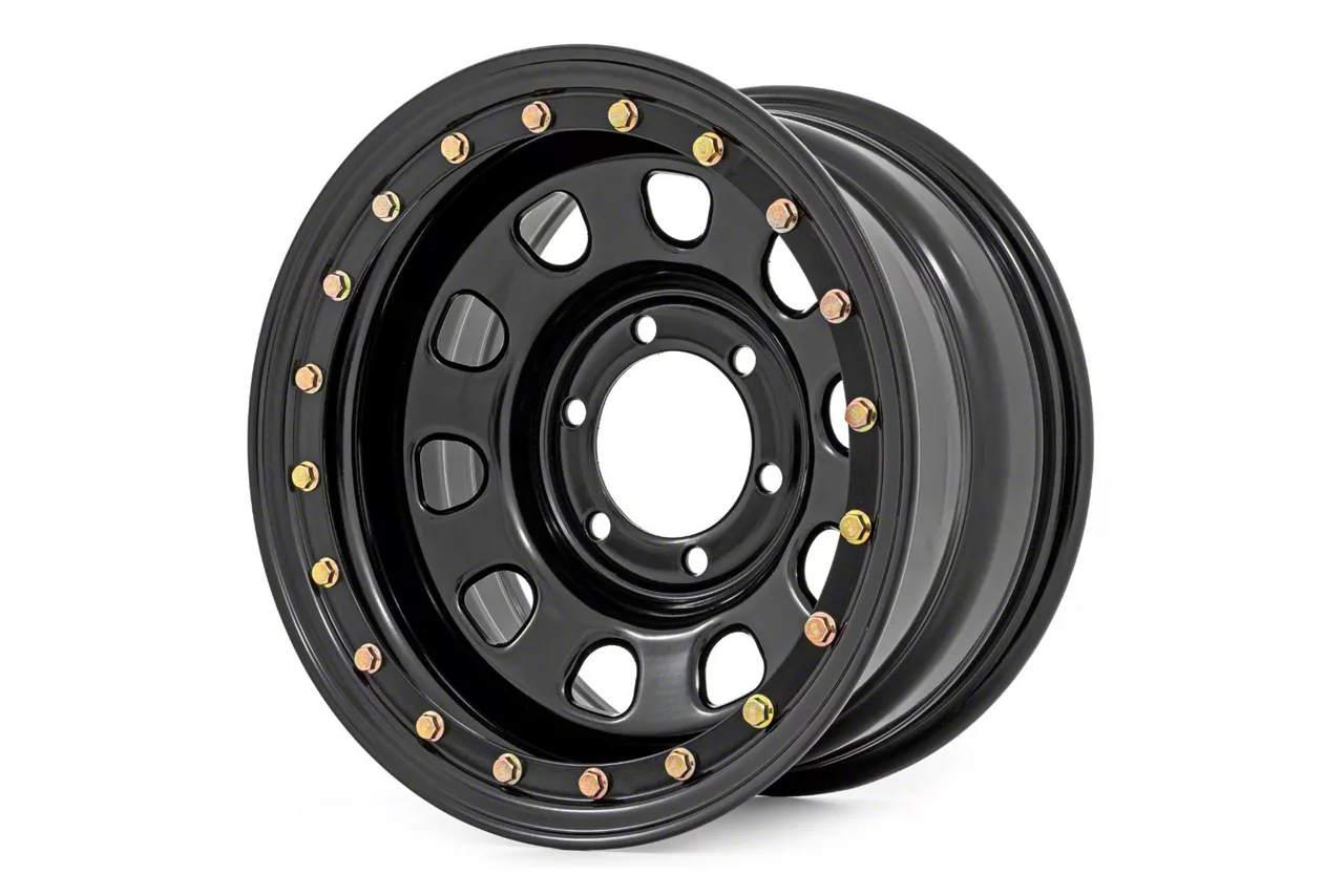 Rough Country Jeep Wrangler Steel Simulated Beadlock Black