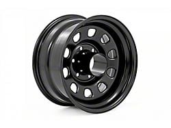 Rough Country Steel Gloss Black Wheel; 15x10; -39mm Offset (97-06 Jeep Wrangler TJ)