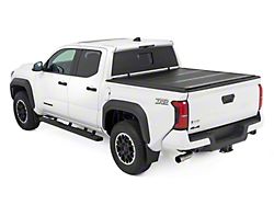 Rough Country Offroad Hard Low Profile Tri-Fold Tonneau Cover (24-26 Tacoma w/ 6-Foot Bed & Deck Rail System)