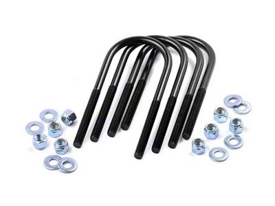 Rough Country Suspension Rear Leaf Spring U-Bolt Kit (87-95 Jeep Wrangler YJ)