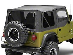 Rough Country Replacement Soft Top; Black Denim (97-06 Jeep Wrangler TJ w/ Half Steel Doors, Excluding Unlimited)