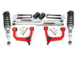Rough Country Suspension 3.50-Inch Bolt-On Suspension Lift Kit with Lifted N3 Struts and Premium N3 Shocks; Red (05-23 4WD Tacoma)