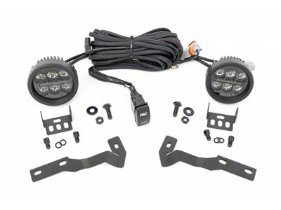 Rough Country 3.50-Inch Round Amber DRL LED Ditch Light Kit (16-23 Tacoma)