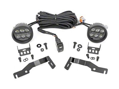 Rough Country Suspension 3.50-Inch Round Amber DRL LED Ditch Light Kit (24-25 Tacoma)