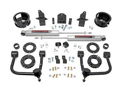 Rough Country 3.50-Inch Suspension Lift Kit with Premium N3 Shocks (24-25 Tacoma w/o Rear Leaf Springs, Excluding Trailhunter, TRD Off-Road & TRD Pro)