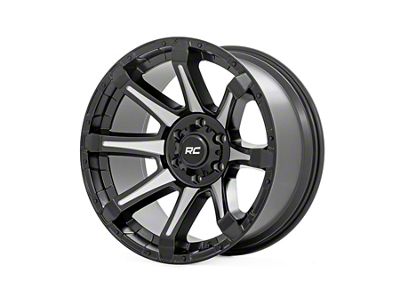 Rough Country 81 Series Semi Gloss Black with Machined Spokes 6-Lug Wheel; 20x10; 19mm Offset (24-25 Tacoma)