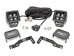 Rough Country Suspension Black Series Amber DRL LED Ditch Light Kit; Spot Beam (24-26 Tacoma)