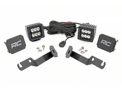 Rough Country Black Series LED Ditch Light Kit; Spot Beam (05-15 Tacoma)