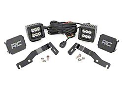 Rough Country Suspension Black Series LED Ditch Light Kit; Spot Beam (24-25 Tacoma)