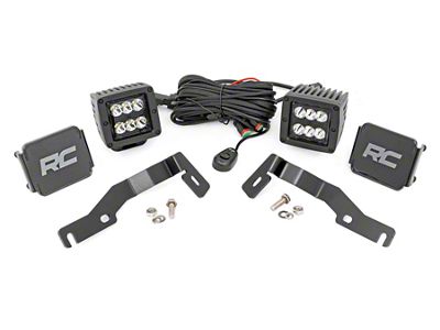 Rough Country Suspension Black Series LED Ditch Light Kit; Spot Beam (24-25 Tacoma)
