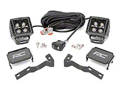 Rough Country Offroad Black Series White DRL LED Ditch Light Kit; Spot Beam (05-15 Tacoma)