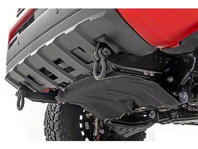 Rough Country Front Shackle Kit with D-Rings; Black (24-25 Tacoma)
