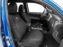 Rough Country Neoprene Front and Rear Seat Covers; Black (16-23 Tacoma Double Cab)