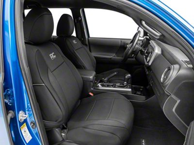 Rough Country Neoprene Front and Rear Seat Covers; Black (16-23 Tacoma Double Cab)