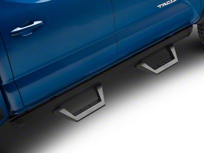 Rough Country SRX2 Adjustable Aluminum Side Step Bars; Textured Black (05-23 Tacoma Double Cab)