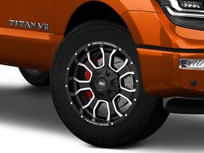 Rough Country 93 Series Matte Black Milled 6-Lug Wheel; 20x10; -18mm Offset (17-24 Titan)