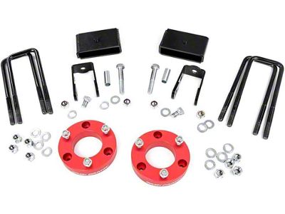 Rough Country 2-Inch Spacer Suspension Lift Kit; Anodized Red (16-24 Titan XD, Excluding PRO-4X)