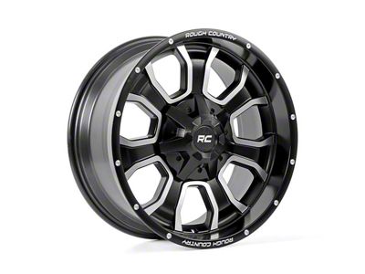 Rough Country 93 Series Matte Black Milled 6-Lug Wheel; 20x10; -18mm Offset (16-24 Titan XD)