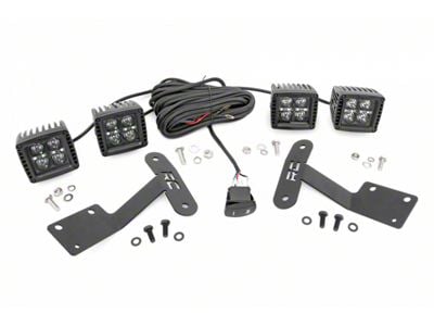 Rough Country Suspension Black Series Amber DRL LED Ditch Light Kit; Spot Beam (14-21 Tundra)