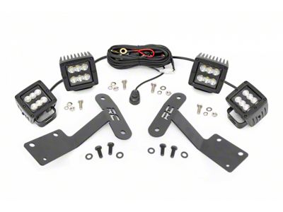 Rough Country Suspension Black Series LED Ditch Light Kit; Spot/Flood Beam (14-21 Tundra)
