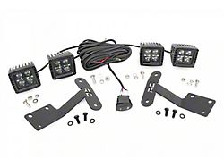 Rough Country Suspension Black Series White DRL LED Ditch Light Kit; Spot Beam (14-21 Tundra)