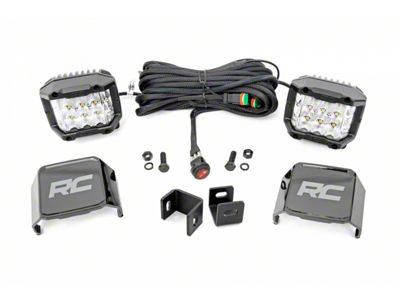 Rough Country 3-Inch Osram Wide Angle Series LED Ditch Light Kit (22-25 Tundra)