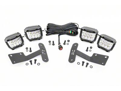 Rough Country Suspension 3-Inch Osram Wide Angle Series LED Ditch Light Kit (14-21 Tundra)