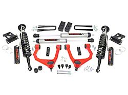 Rough Country Suspension 3.50-Inch Bolt-On Suspension Lift Kit with Vertex Adjustable Coil-Overs and V2 Monotube Shocks; Red (07-21 Tundra, Excluding TRD Pro)
