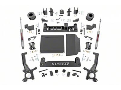 Rough Country 6-Inch Suspension Lift Kit with Strut Spacers and Premium N3 Shocks (22-25 4WD Tundra w/ Auto Adjustable Headlights & w/o Air Ride, Excluding TRD Pro)