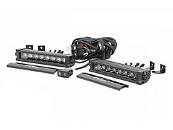 Rough Country Offroad 8-Inch Black Series Cool White DRL LED Light Bars; Spot Beam (Universal; Some Adaptation May Be Required)