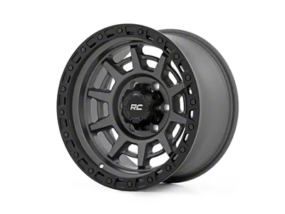 Rough Country 85 Series Simulated Beadlock Gunmetal Gray 6-Lug Wheel; 17x9; -18mm Offset (22-25 Tundra)