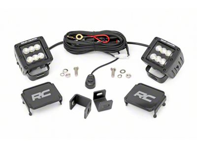 Rough Country Suspension Black Series LED Ditch Light Kit; Flood Beam (22-25 Tundra)
