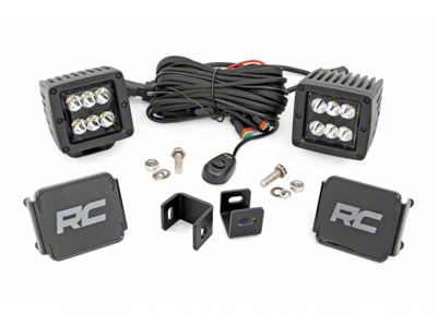 Rough Country Black Series LED Ditch Light Kit; Spot Beam (22-25 Tundra)