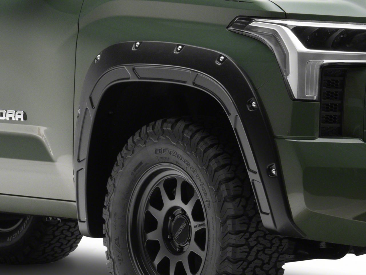 Rough Country Tundra Defender Fender Flares; Gloss Black AT02224RCGB