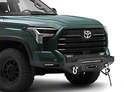 Rough Country Hybrid Front Bumper with PRO12000S Winch, 6-Inch Slim Line LED Lights and 20-Inch Black Series LED Light Bar (22-25 Tundra)