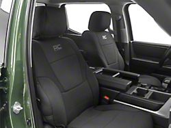 Rough Country Neoprene Front and Rear Seat Covers; Black (22-25 Tundra CrewMax w/o Factory Rear Cupholder)