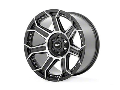 Rough Country 89 Series Black Machined Gun Metal 6-Lug Wheel; 20x10; -18mm Offset (22-25 Tundra)