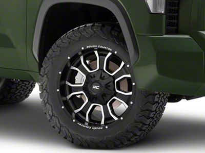 Rough Country 93 Series Matte Black Milled 6-Lug Wheel; 20x9; 0mm Offset (22-25 Tundra)