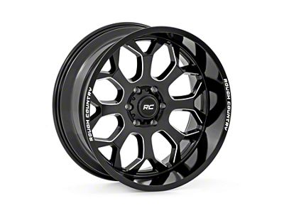 Rough Country 96 Series Gloss Black Milled 6-Lug Wheel; 20x9; 0mm Offset (22-25 Tundra)