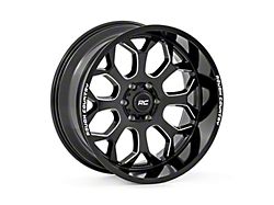 Rough Country 96 Series Gloss Black Milled 6-Lug Wheel; 22x10; -19mm Offset (22-25 Tundra)