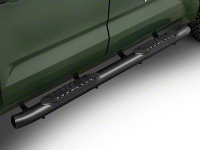 Rough Country Oval Nerf Side Step Bars; Black (22-25 Tundra CrewMax)