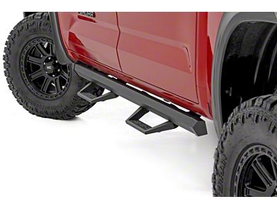 Rough Country SRL2 ADJ Aluminum Side Step Bars; Black (22-25 Tundra CrewMax)