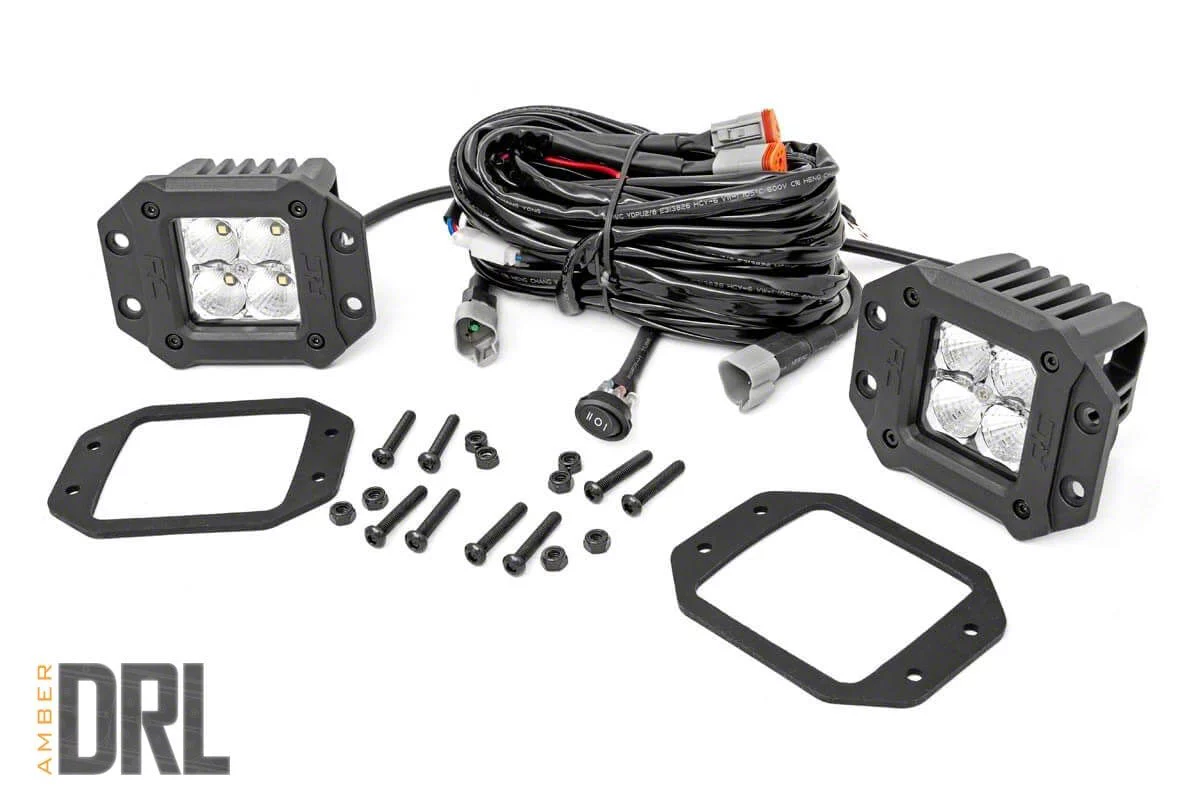 Rough Country Offroad Universal XT 2-Inch Chrome Series Flush Mount ...