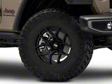 Rovos Wheels Carver Satin Black Wheel; 17x9; -6mm Offset (20-25 Jeep Gladiator JT)