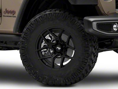 Rovos Wheels Carver Satin Black Wheel; 17x9; -6mm Offset (20-25 Jeep Gladiator JT)